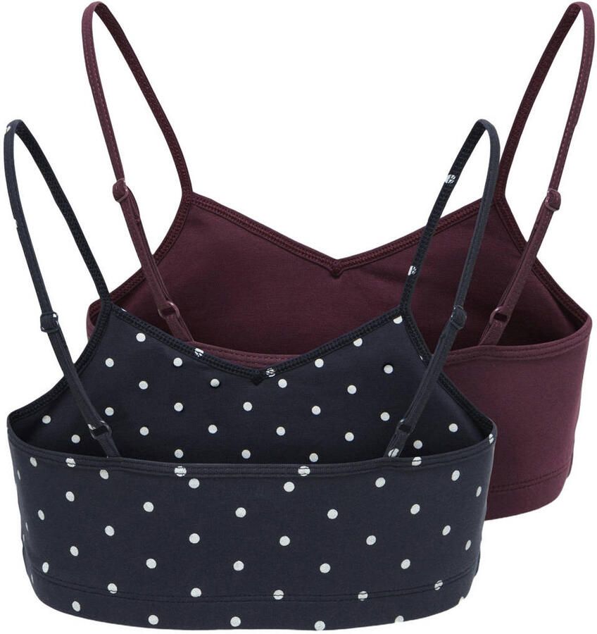 ONLY KIDS GIRL bh tops paars donkerblauw (set van 2) - Foto 2