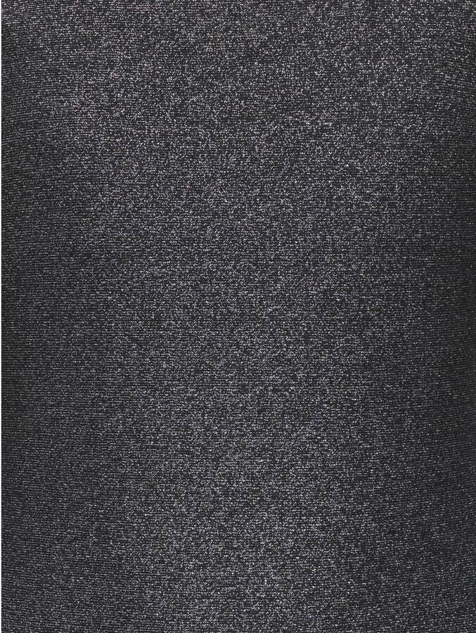 ONLY KIDS GIRL bodycon midi jurk met glitters zwart zilver Meisjes Viscose Ronde hals - Foto 2