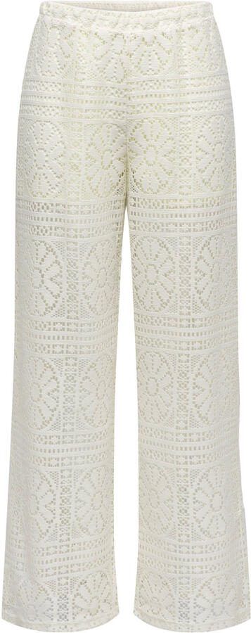 ONLY KIDS GIRL casual broek gehaakt ecru