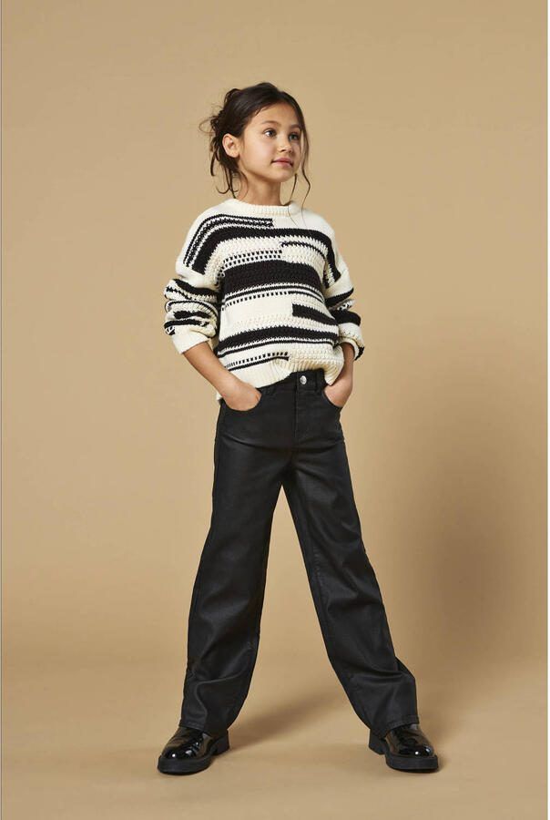 Only KIDS GIRL coated flared broek KOGJUICY zwart Meisjes Viscose Effen 134 - Foto 3