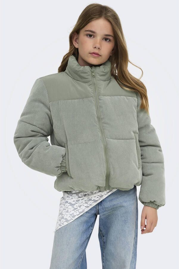 ONLY KIDS GIRL corduroy winterjas lichtgroen