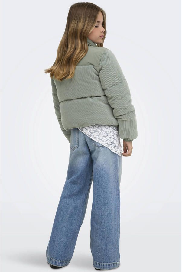ONLY KIDS GIRL corduroy winterjas lichtgroen - Foto 3