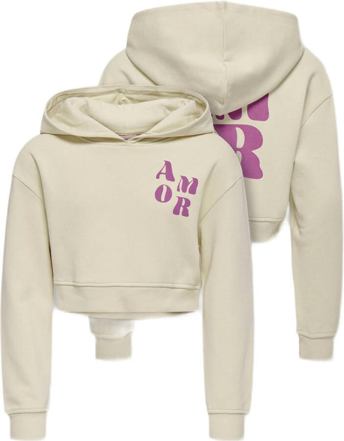 ONLY KIDS GIRL cropped hoodie ecru - Foto 2