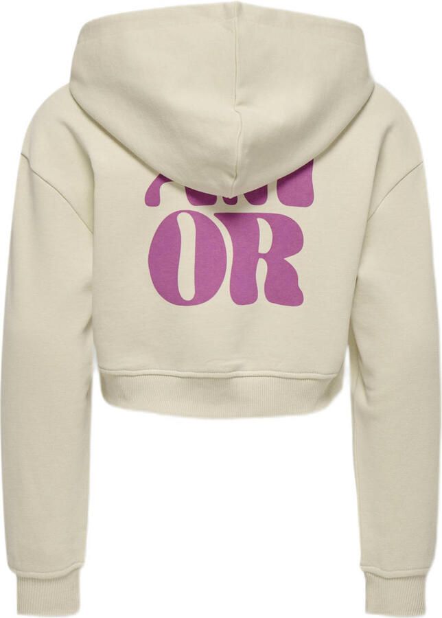 ONLY KIDS GIRL cropped hoodie ecru - Foto 3
