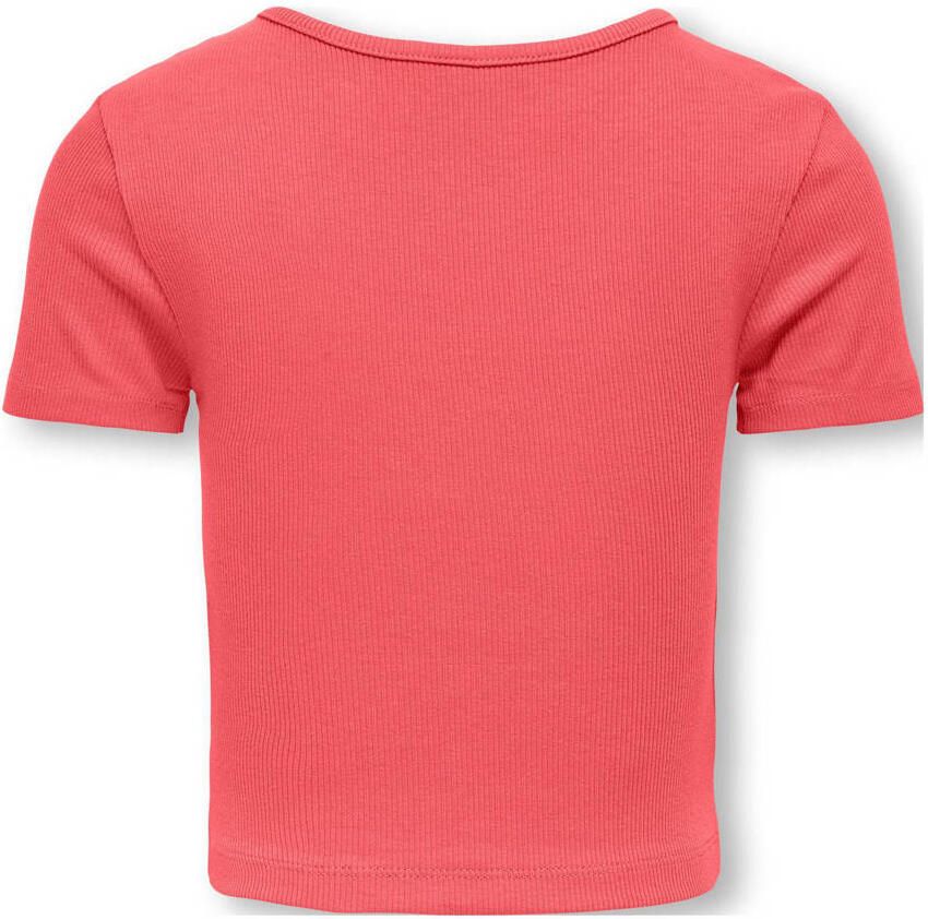 Only Slim fit T-shirt van katoenmix model 'NESSA LIFE'