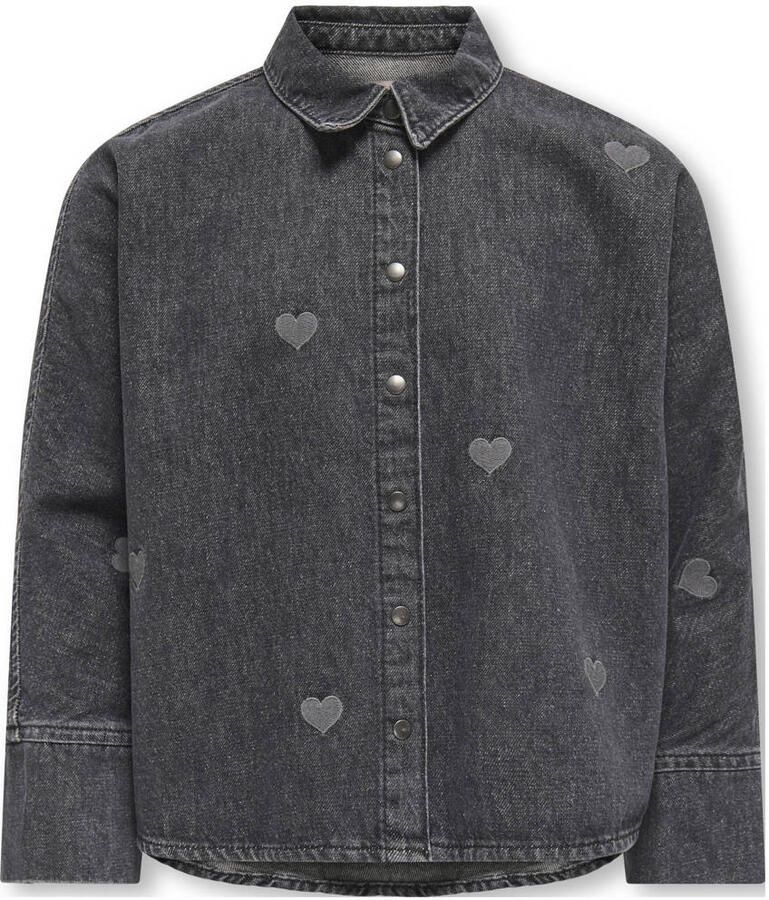 ONLY KIDS GIRL denim blouse black denim