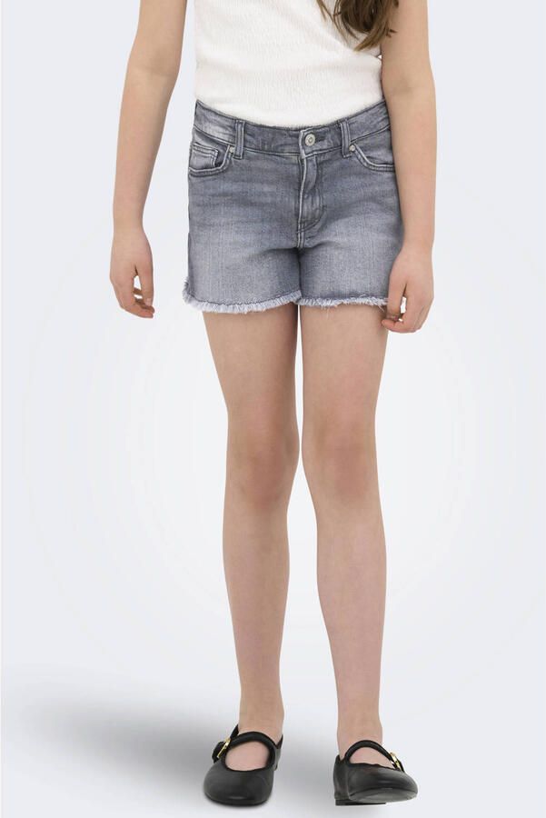 ONLY KIDS GIRL denim straight short medium grey denim