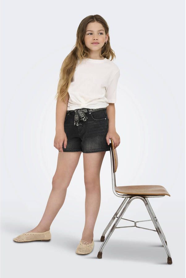 ONLY KIDS GIRL denim straight short washed black - Foto 3
