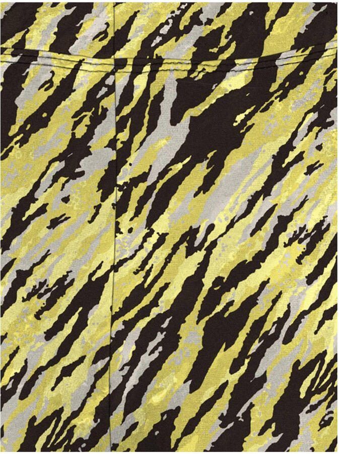 ONLY KIDS GIRL flared broek KOGPAIGE met all over print geel zwart - Foto 2