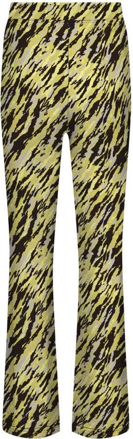 ONLY KIDS GIRL flared broek KOGPAIGE met all over print geel zwart - Foto 3