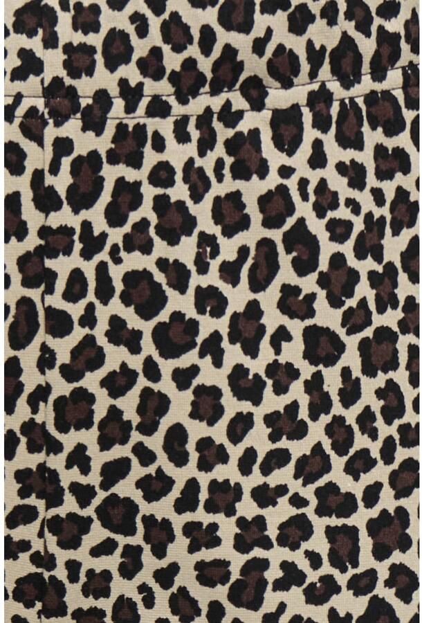 ONLY KIDS GIRL flared broek met panterprint beige zwart Meisjes Viscose - Foto 2