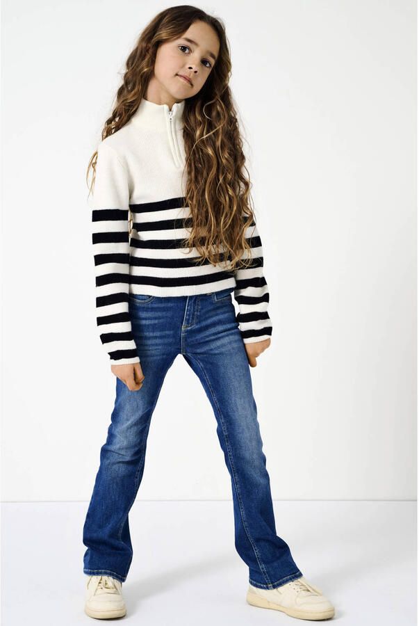 ONLY KIDS GIRL flared jeans KOGBLUSH medium blue denim Blauw Meisjes Stretchdenim - Foto 2