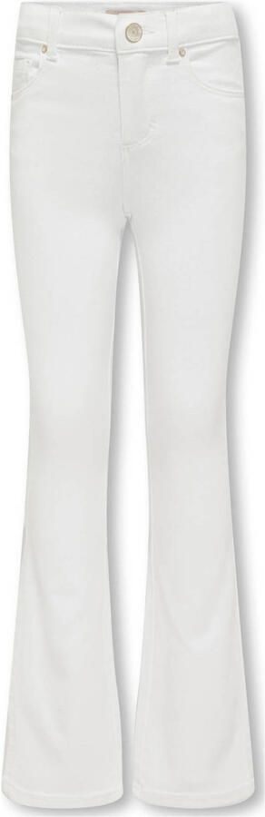 Only KIDS GIRL flared jeans KOGROYAL wit Meisjes Katoen Effen 128 - Foto 2