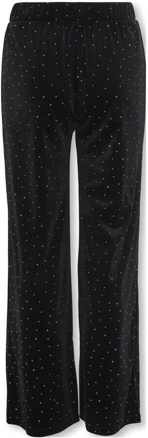 ONLY KIDS GIRL fluwelen wide leg casual broek zwart - Foto 3