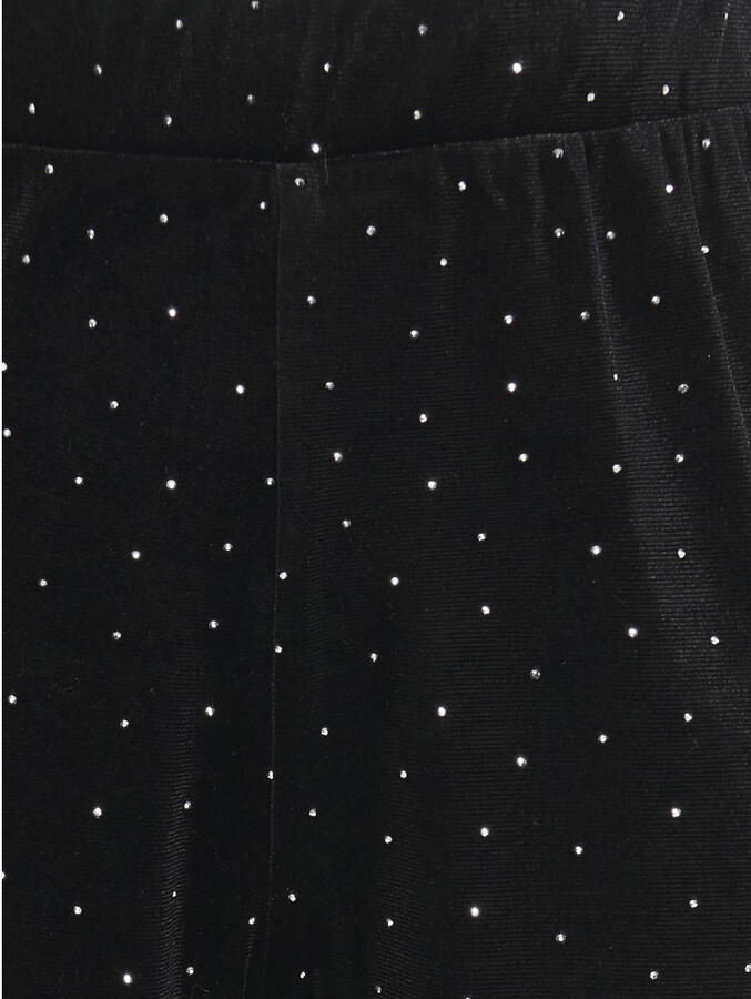 ONLY KIDS GIRL fluwelen wide leg casual broek zwart - Foto 2