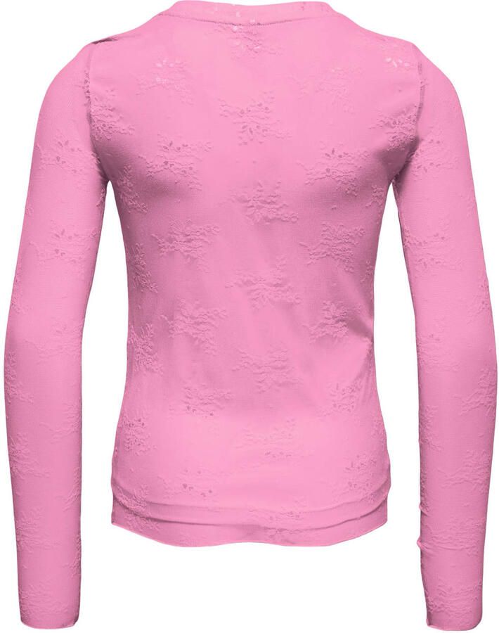 ONLY KIDS GIRL gebloemde longsleeve roze