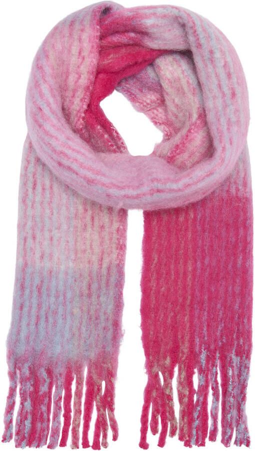 Only Sjaal met franjes model 'SANNE'