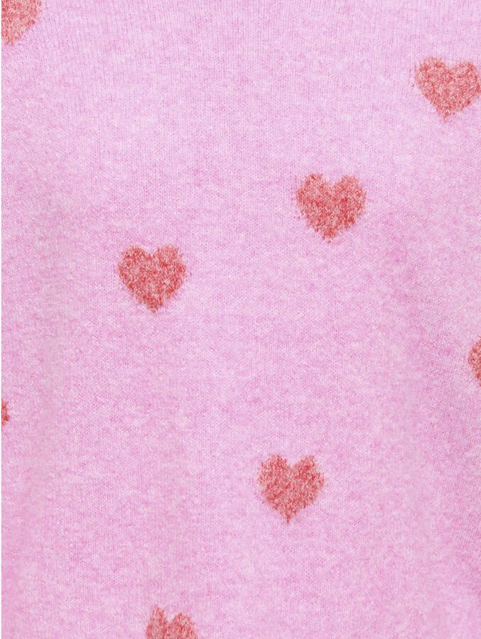 ONLY KIDS GIRL gebreide trui met hartjes roze - Foto 2