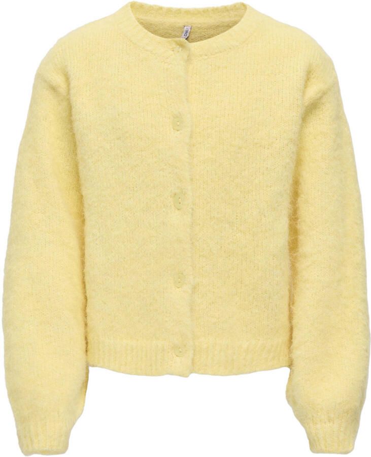 ONLY KIDS GIRL gebreide vest geel