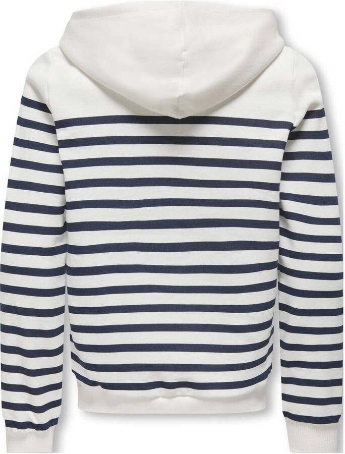 ONLY KIDS GIRL gestreepte hoodie donkerblauw - Foto 2