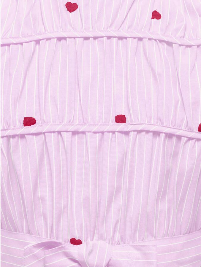 ONLY KIDS GIRL gestreepte korte jurk met hartjes roze - Foto 2