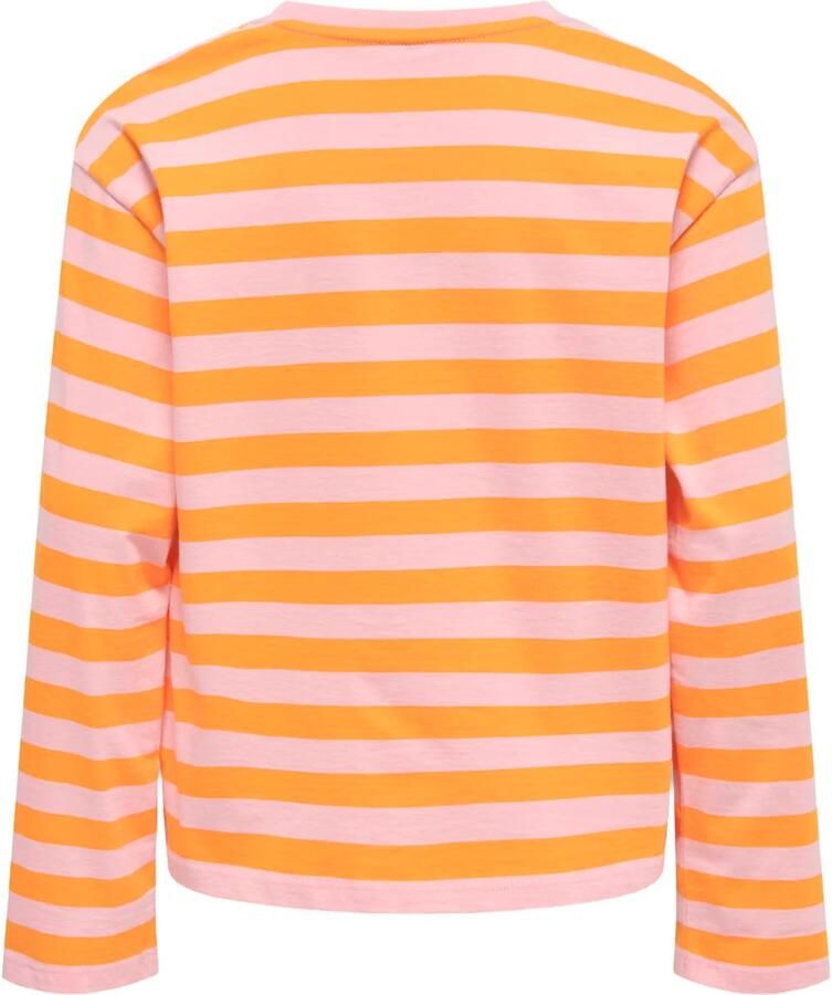ONLY KIDS GIRL gestreepte longsleeve oranje