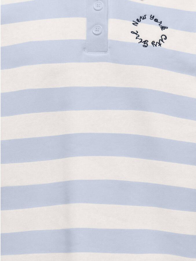 ONLY KIDS GIRL gestreepte polo lichtblauw - Foto 3