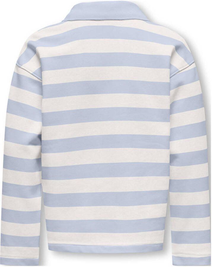 ONLY KIDS GIRL gestreepte polo lichtblauw - Foto 2