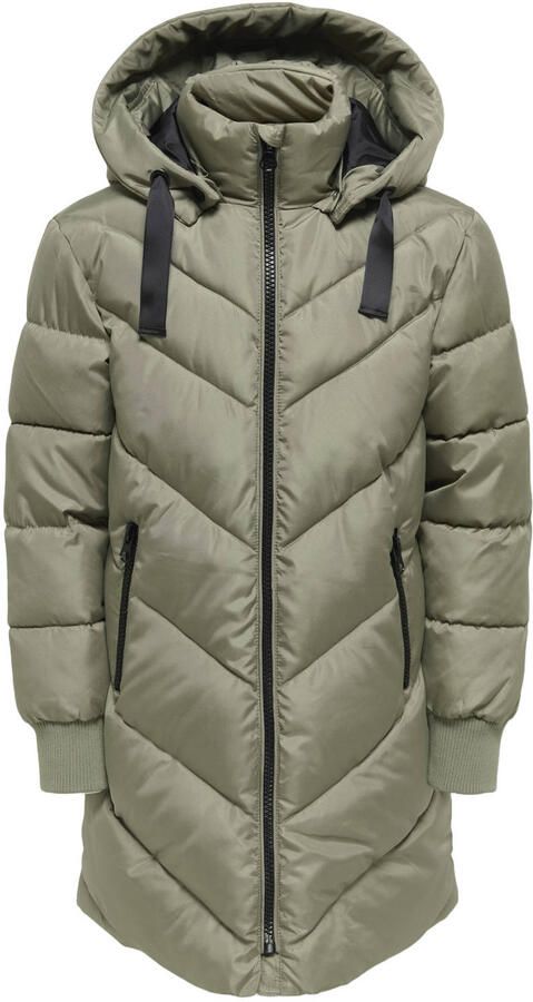ONLY KIDS GIRL gewatteerde winterjas grijsgroen - Foto 2