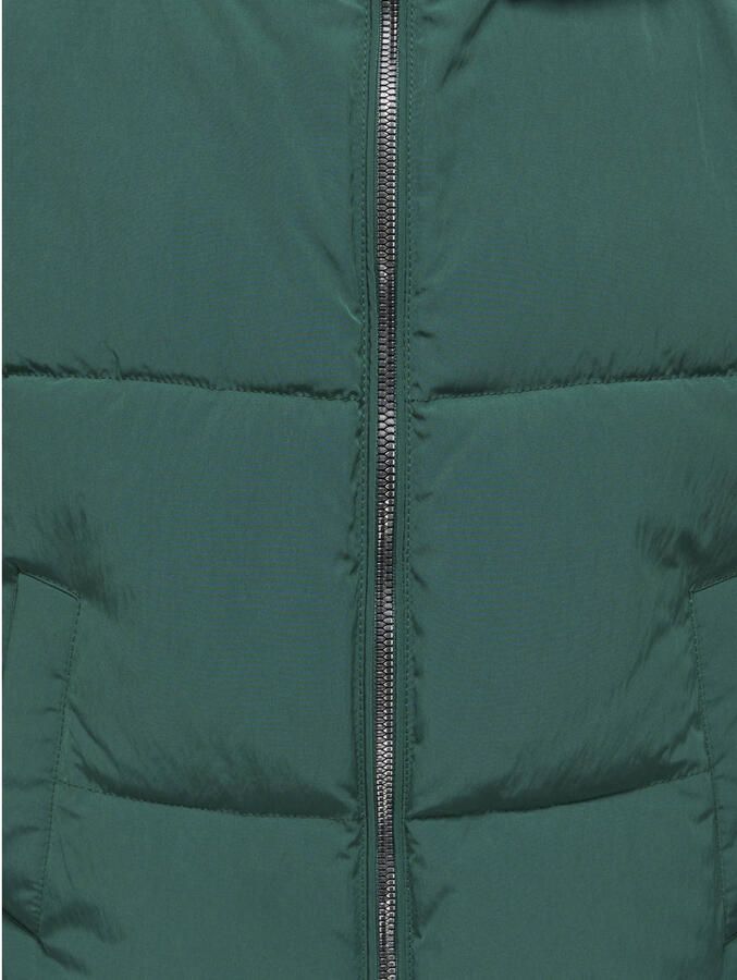 ONLY KIDS GIRL gewatteerde winterjas groen Meisjes Polyester Opstaande kraag - Foto 2
