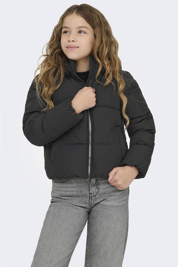 Only Regular fit gewatteerd jack met opstaande kraag en afneembare capuchon model 'DOLLY' - Foto 2