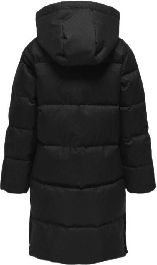 ONLY KIDS GIRL gewatteerde winterjas KOGIRENE zwart Meisjes Polyester Capuchon