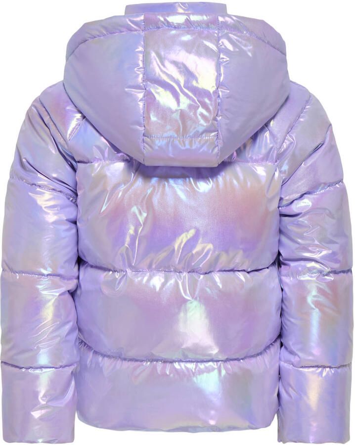 ONLY KIDS GIRL gewatteerde winterjas paars - Foto 2