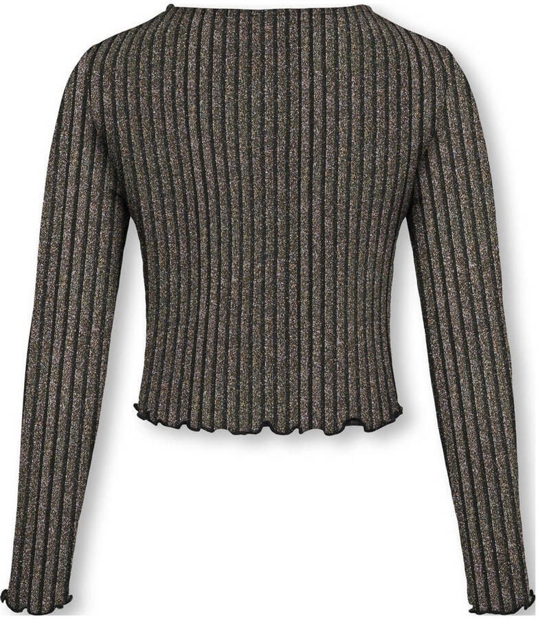 ONLY KIDS GIRL glitter top zwart lichtgoud