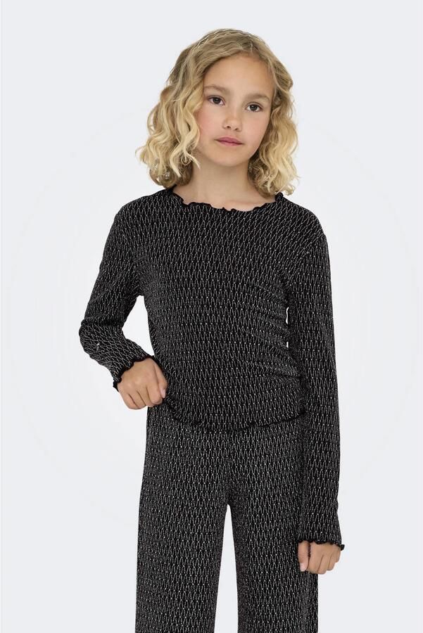 ONLY KIDS GIRL glitter top zwart zilver
