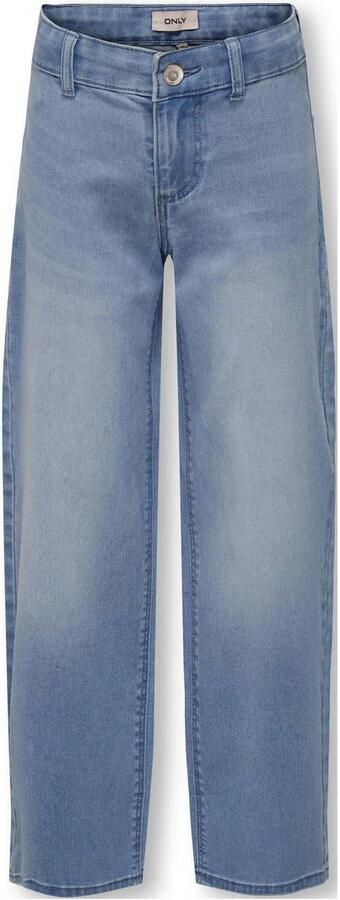 Only KIDS GIRL high waist wide leg jeans KOGSYLVIE light blue denim Blauw Meisjes Katoen 116