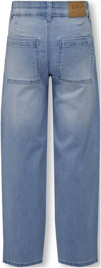 Only KIDS GIRL high waist wide leg jeans KOGSYLVIE light blue denim Blauw Meisjes Katoen 128