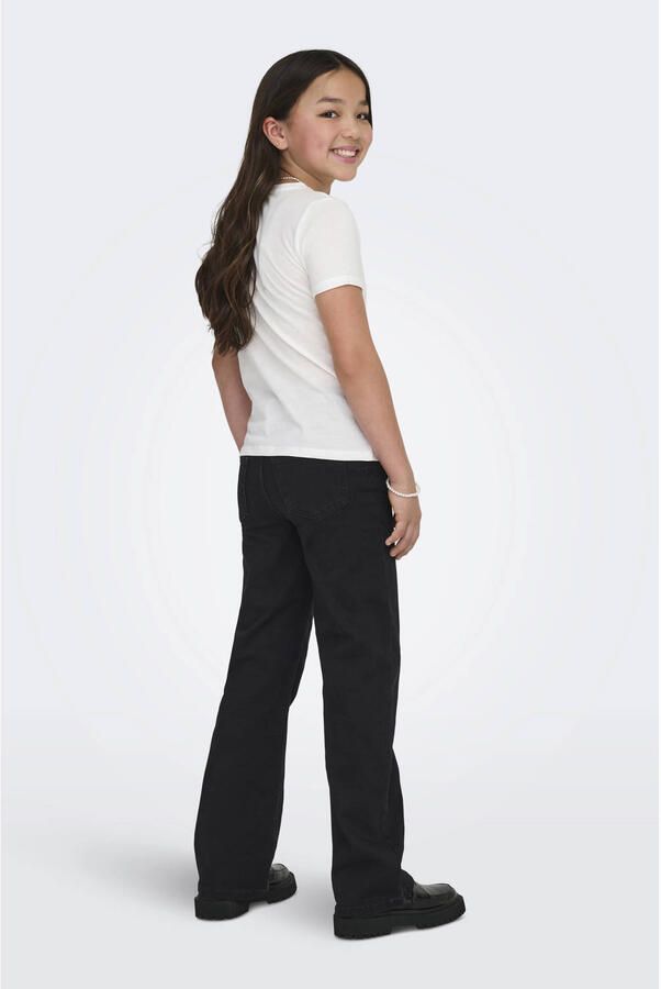 ONLY KIDS GIRL high waist wide leg jeans black denim - Foto 2