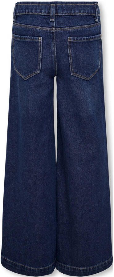 ONLY KIDS GIRL high waist wide leg jeans dark blue denim