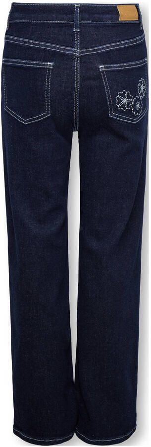 ONLY KIDS GIRL high waist wide leg jeans dark blue denim