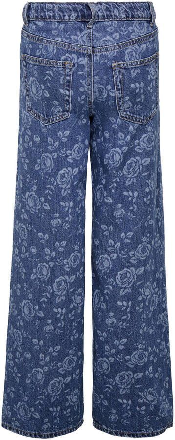 ONLY KIDS GIRL high waist wide leg jeans medium blue denim - Foto 3