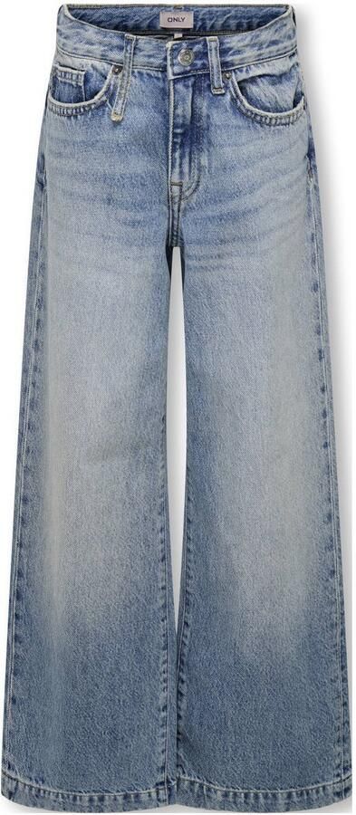 ONLY KIDS GIRL high waist wide leg jeans medium blue denim - Foto 2