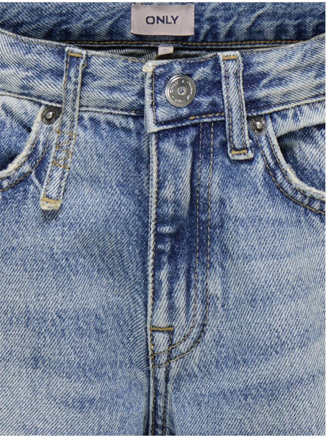 ONLY KIDS GIRL high waist wide leg jeans medium blue denim