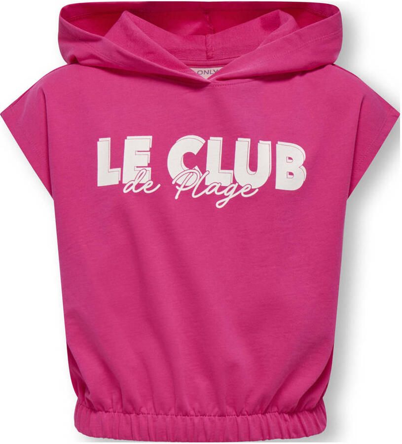 ONLY KIDS GIRL hoodie felroze