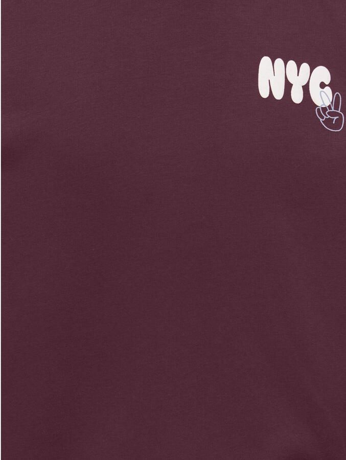 ONLY KIDS GIRL hoodie met backprint donkerpaars - Foto 2