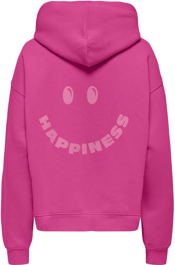 ONLY KIDS GIRL hoodie met backprint fuchsia