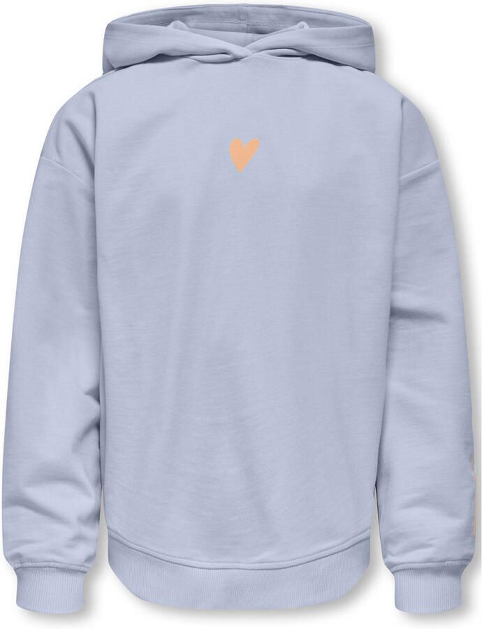 ONLY KIDS GIRL hoodie met backprint lichtblauw