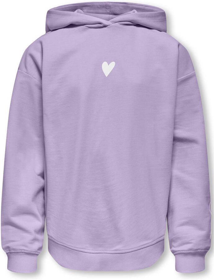 ONLY KIDS GIRL hoodie met backprint paars