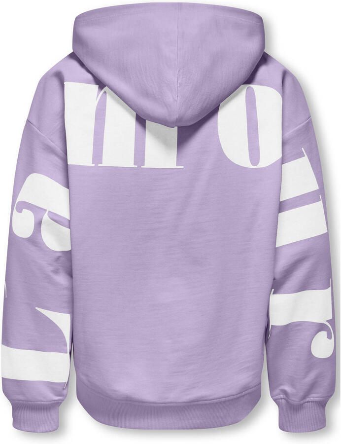 ONLY KIDS GIRL hoodie met backprint paars - Foto 3