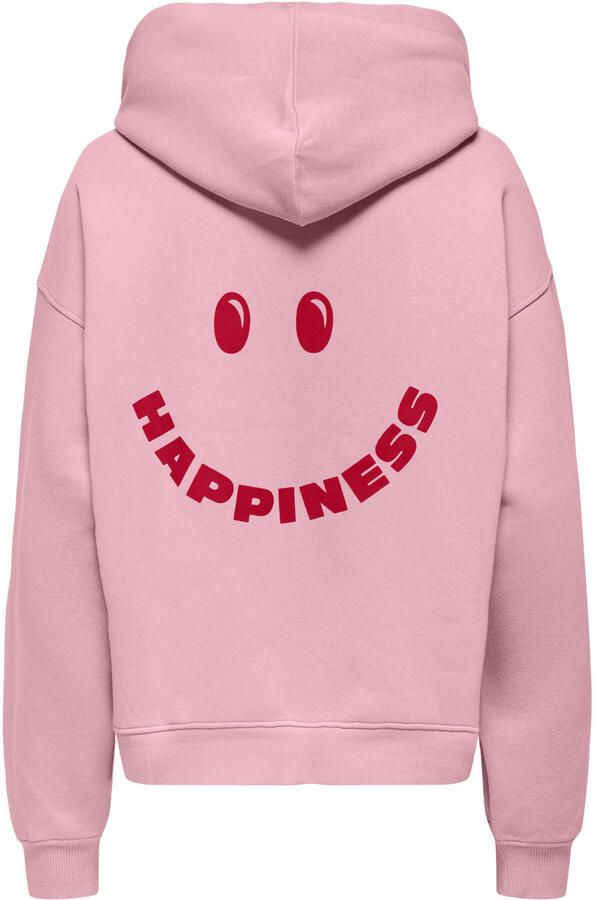 ONLY KIDS GIRL hoodie met backprint roze - Foto 2